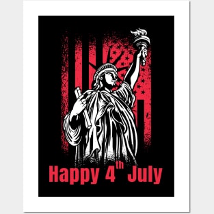 HAPPY 4th JULY 2020, statue of liberty. Posters and Art